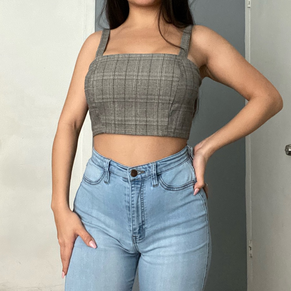Plaid Cropped Top